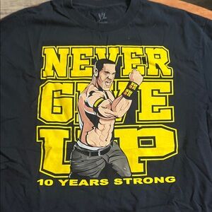 WWE Men's Black and Yellow Graphic Tee